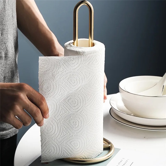 Porte-serviettes en papier de cuisine en fer, porte-serviettes - Picture 2 of 5